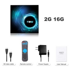 플레이어 32GB 64GB HD 와이파이 H6 미디어 안드로이드 4GB TV TXS9 2024 14.0 박스 T95 PK 스마트 올위너 X96Max 6K 플러스, Au 플러그_2G 16G