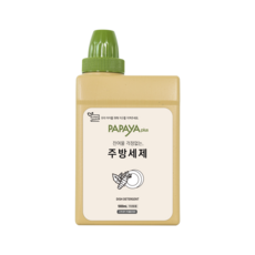 파파야플러스 친환경 1종 주방세제 1000ml 대용량 저탄소 용기, 2개