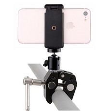클램프 볼헤드 카메라 DSLR 집게 조명 마이크 플래쉬 마운트 스마트폰 홀더 어댑터 고프로 액션캠 악세서리 암 크랩 히어로, A257, 1개