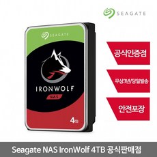 Seagate IronWolf NAS ST4000VN006 4TB AS3년/공식판매점 - ironwolf4tb