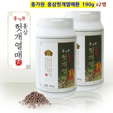 홍가원 홍삼헛개열매환 칼륨 아미노산 무기질 헛개나무줄기 홍삼 x2병, 2병, 190g