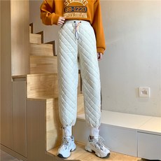 아이엠몽 벨벳 누빔 팬츠 밴딩 패딩 바지 트레이닝복 WD_카밀리아