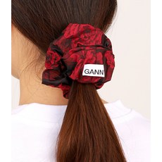 가니 RED BOTANICAL JACQUARD SCRUNCHIE A5495 472 레드 보태니컬 자카드 스크런치