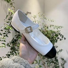 윤쇼핑 여자신발단화 미소 로퍼 여성 CHIC 둥근코 멜란 펌프스 발등 일자 단추 스윗 메리 제인 슈즈 A01F