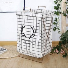 햄튼 캠핑용 쓰레기봉투걸이 접이식 분리수거 쓰레기 거치대, 사슴화이트타입, 1개