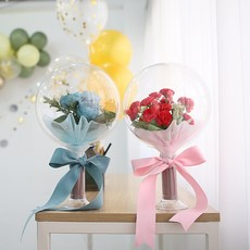 [꽃다발] 손잡이 꽃풍선, 카네이션, 1개