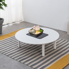인덕션밥상 900원형인덕션테이블 불판테이블 가정용 좌식 접이식불판테이블 불판식탁, 화이트