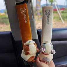 유아 아동 귀여운 자동차 소품 캐릭터 안전벨트 커버 ero*232Tk, 핑크캣, 핑크캣, 1개
