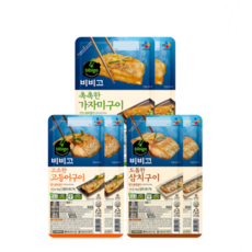 비비고 생선 구이 6팩 간편 조리 간단 삼치 가자미 고등어 연기 비린내 반찬, 고등어2+삼치2+가자미2