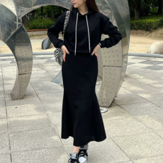 쉐얼유 여성용 헤이즐 후드 머메이드 스커트 세트