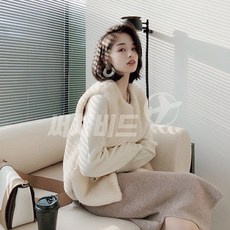 써치비드 겨울 여성 퍼 모피 인조 밍크 조끼 베스트