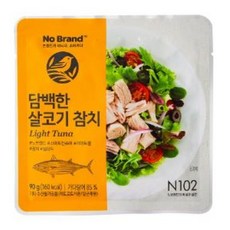 노브랜드 담백한 살코기참치 90g + 멘토스 증정, 4개