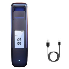 휴대용 비접촉 공기 송풍 알코올 테스터 디지털 디스플레이 화면 USB 충전식 경찰 등급 고정밀, 1개