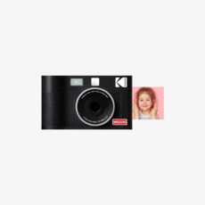 [신제품] 코닥 미니샷 2 ERA 폴라로이드 카메라 + 카트리지 8매, MS200 (블랙), 1세트