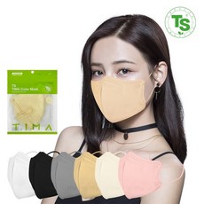 TS 티마 컬러마스크 KF94 새부리형 대형 마스크 5매입 100매, 흰색, 1개, 5개