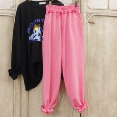 핑크 조거팬츠