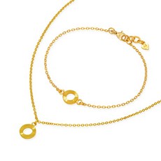 여성순금목걸이팔찌세트