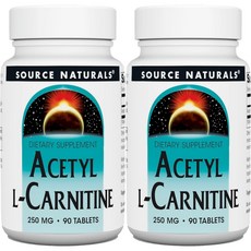Source Naturals 소스내추럴스 아세틸 엘 카르니틴 250mg 테블릿, 90정, 2개, 90정