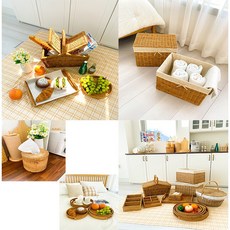 청년리빙 라탄 피크닉바구니 대형 1개 상품 이미지