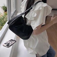 앨오앤지 부드러운 촉감 여성 미니 호보 겸 숄더백