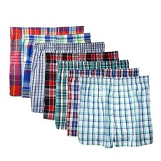 Mens Boxers 반바지 탄성 허리띠 격자 무늬 속옷 기능 버튼 플라이 코튼 팬티 캐주얼 수면 속옷