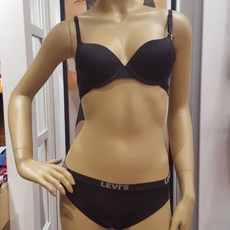 리바이스언더웨어 리바이스바디웨어 뉴디자인로고 브라팬티세트 BK LSWBV960LSWPV960