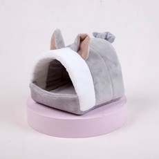 햄스터 케이지 귀여운 코튼 하우스 부드러운 봉제 침낭 작은 동물 기니피그 통기성 따뜻한 애완 액세서리, 3.grey - S, 1개
