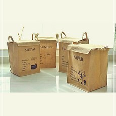 쇼프 쓰레기 재활용 분리수거함 분리함 부직포 QW348AE5, 메탈