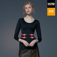 [왁스] [WOX] 히트 긴팔 배쏙티 1단계 보정속옷 보정나시 - 블랙