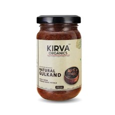 인도 Kirva Organics Suncooked Natural Gulkand 다마스크 장미 꽃잎 미쉬리 250g (1팩), 1개 - 다마스크장미