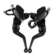 ZLD 스쿠터 오토바이 유압 브레이크 펌프 마스터 실린더 22mm 50cc-300cc, 27x9.5x9.5CM, 알루미늄, 블랙