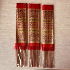 칠나무 제사향 법당 관음 재신 기도향 가정용 단향 18개입, 금색(40cm), 3개