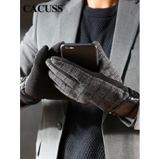 CACUSS 남성 면화 터치스크린 벨벳 라이딩 운전 장갑