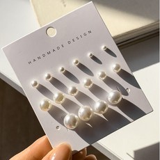 크림진주귀걸이