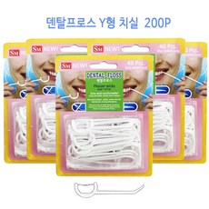 덴탈프로스 Y형치실 일회용치실 치간칫솔 40개입 5개, 40p