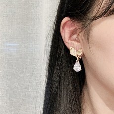 물방울큐빅귀걸이