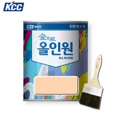 KCC 올인원 수성 다용도 친환경페인트 철재 목재 벽지 유광 0.9L, YE12