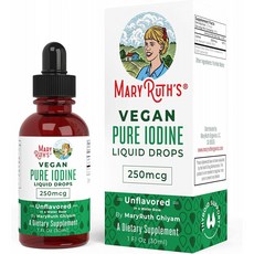 (1년 공급) MaryRuth의 비건 아이오딘 투하 - Nascent Liquid Iodine 보충제 드롭스 솔루션 - 퓨어 클리어 아이오딘 - 최적, 1, 단일옵션