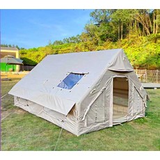 (최복덩이) 에어텐트 캠즐에어텐드 캠즐 하우스 오토 도킹 연결 차박 글램핑, 오프 화이트-6.3제곱미터 별이 빛나는 천장(420d)