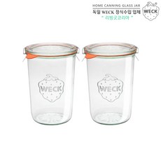 WECK 기본형 850ml(No.743)고무링&클립 2개 세트, 1세트