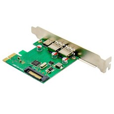 PCI E X4 SuperSpeed USB 3.1 유형 C + A 소켓 확장 카드 2A1C 포트 VL805|추가 카드|, 1개, Green, 단일
