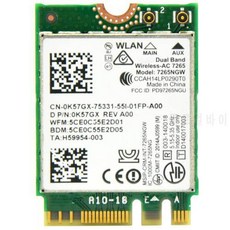 AC7260보다 나은 Intel 7265 AC 용 무선 LAN AC7265 NGFF M2 867Mbps 미니 P, 상세내용참조