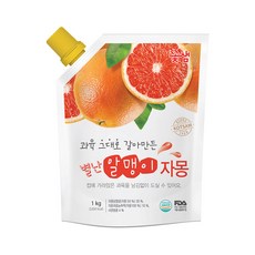 꽃샘식품 별난 알맹이 자몽차, 1kg, 1개