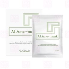 알라 마스크팩 1BOX (10장) 알라13% ALA mask 오메가라이트 트러블 피지조절, 1개, 1세트