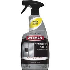 와이만 WEIMAN 스테인레스 스틸 클리너 냉장고 싱크대 화장실 스프레이 651ml, 1개