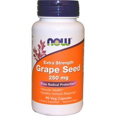  나우푸드 그레이프 씨드 250mg 베지 캡슐, 90정, 1개 