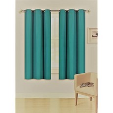 EOM 화려한 홈 린넨 중앙 및 서부 (WC92) 다른 색상과 크기 1 패널 교수형 Windows 트리트먼트 [63" SHORT- Teal] - E0097072PCN4SW1, 63" SHORT- Teal