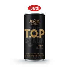 맥심 티오피 200mL 더블랙 10캔/TOP캔커피/무배, 36개