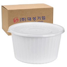 쿡앤락 사출 감자탕용기 대 3.2L 백색 세트, 20개입, 5개