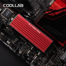 쿨랩 SSD방열판 M.2 방열판 NVMe 알루미늄 방열패드 메모리, F1레드, 1개